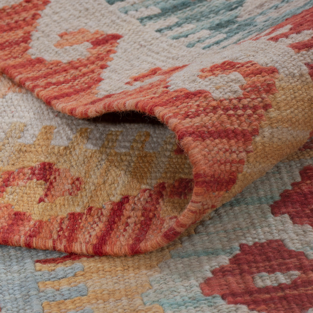 Kelim Teppich - Splash - 193 x 149 cm - mehrfarbig