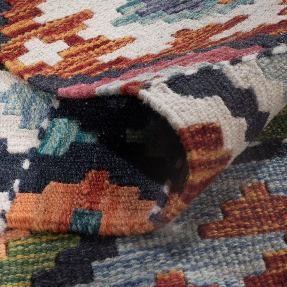 Kelim Teppich - Splash - 256 x 190 cm - mehrfarbig