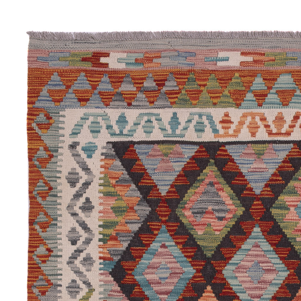 Kelim Teppich - Splash - 196 x 155 cm - mehrfarbig