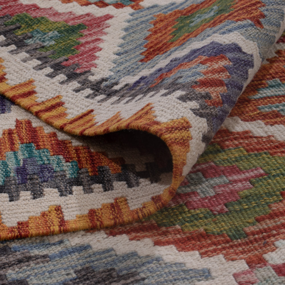 Kelim Teppich - Splash - 204 x 146 cm - mehrfarbig