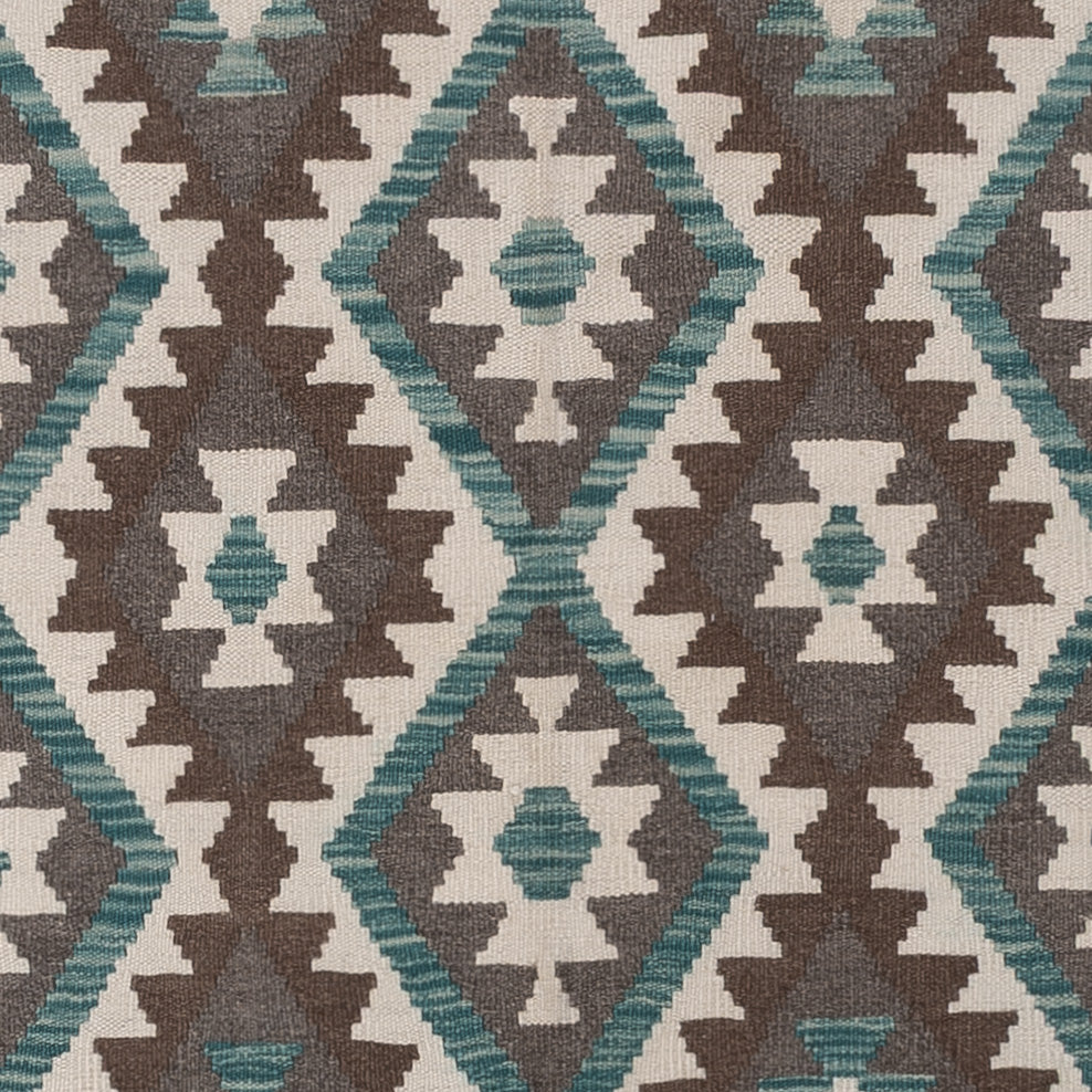 Kelim Teppich - Splash - 294 x 197 cm - dunkelgrau