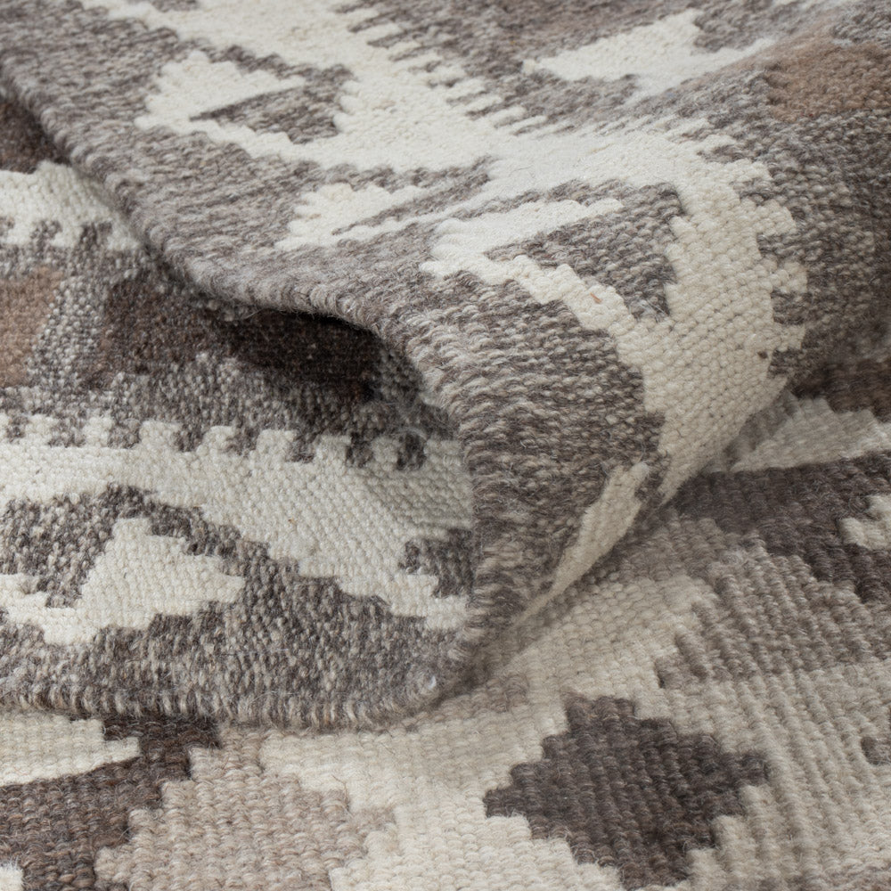 Kelim Teppich - Splash - 239 x 185 cm - hellgrau