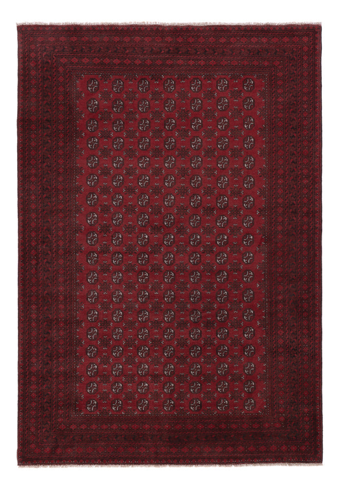Afghan Teppich - Filpa - 288 x 198 cm - dunkelrot