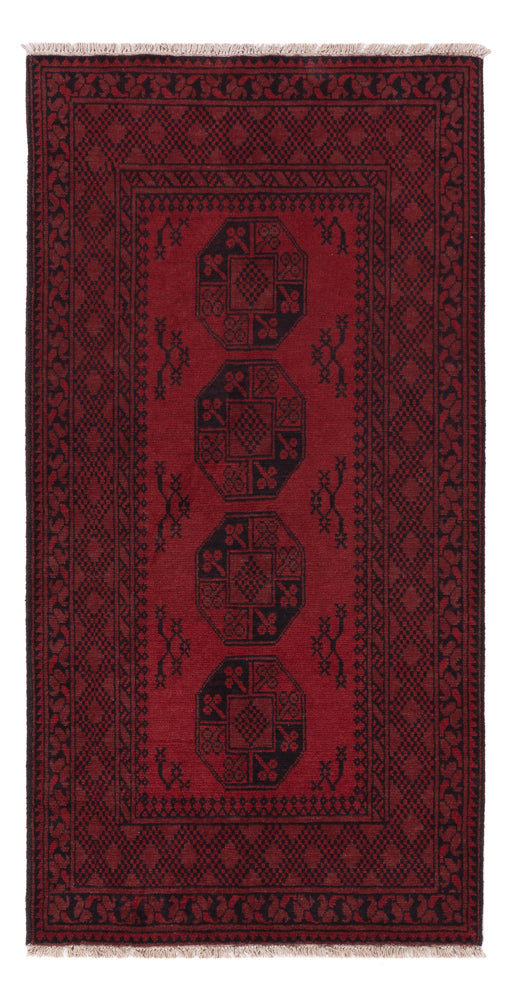 Läufer Afghan - Filpa - 194 x 100 cm - dunkelrot