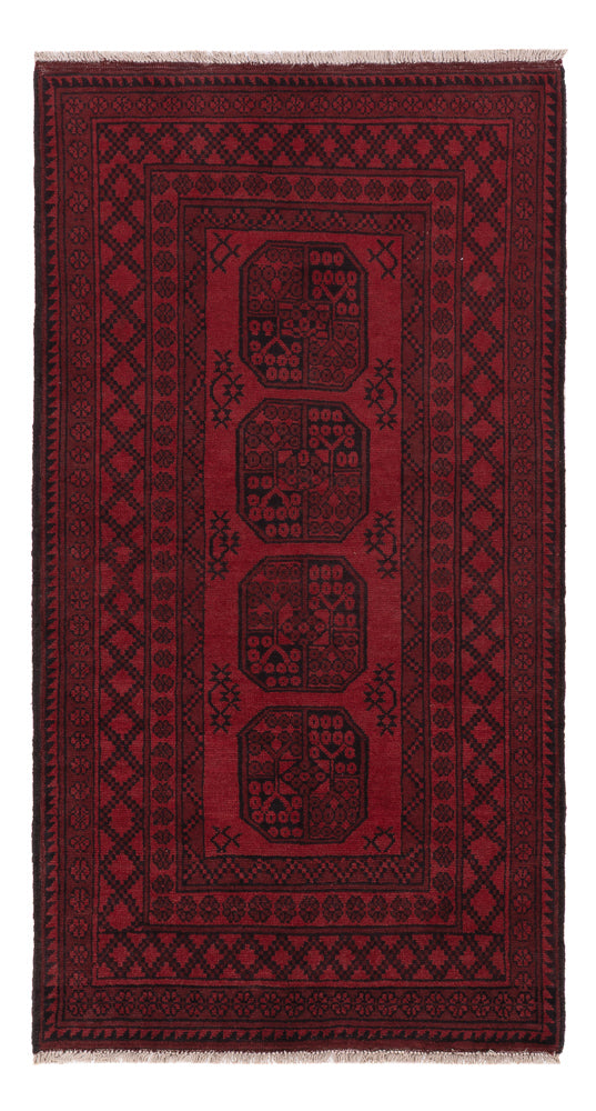 Läufer Afghan - Filpa - 189 x 102 cm - dunkelrot