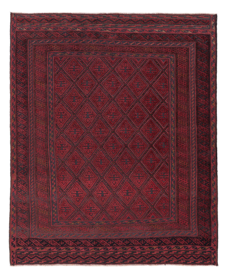 Kelim Teppich - Oriental - 185 x 153 cm - dunkelrot