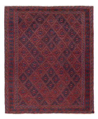 Kelim Teppich - Oriental - 194 x 159 cm - dunkelrot