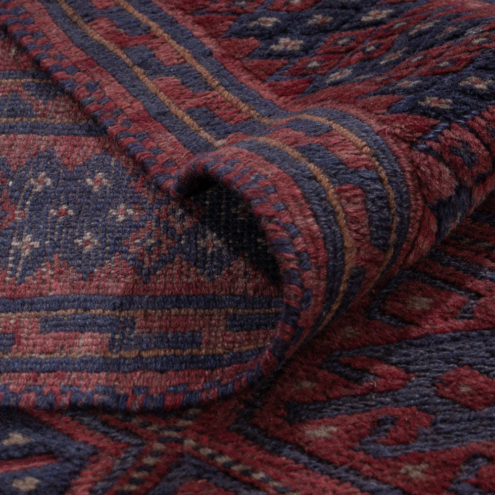 Kelim Teppich - Oriental - 194 x 159 cm - dunkelrot