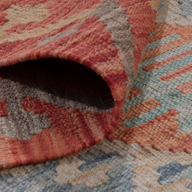 Läufer Kelim - Splash - 404 x 80 cm - mehrfarbig