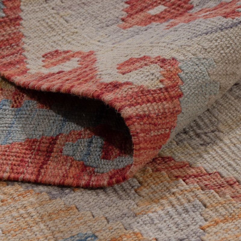 Läufer Kelim - Splash - 256 x 88 cm - mehrfarbig