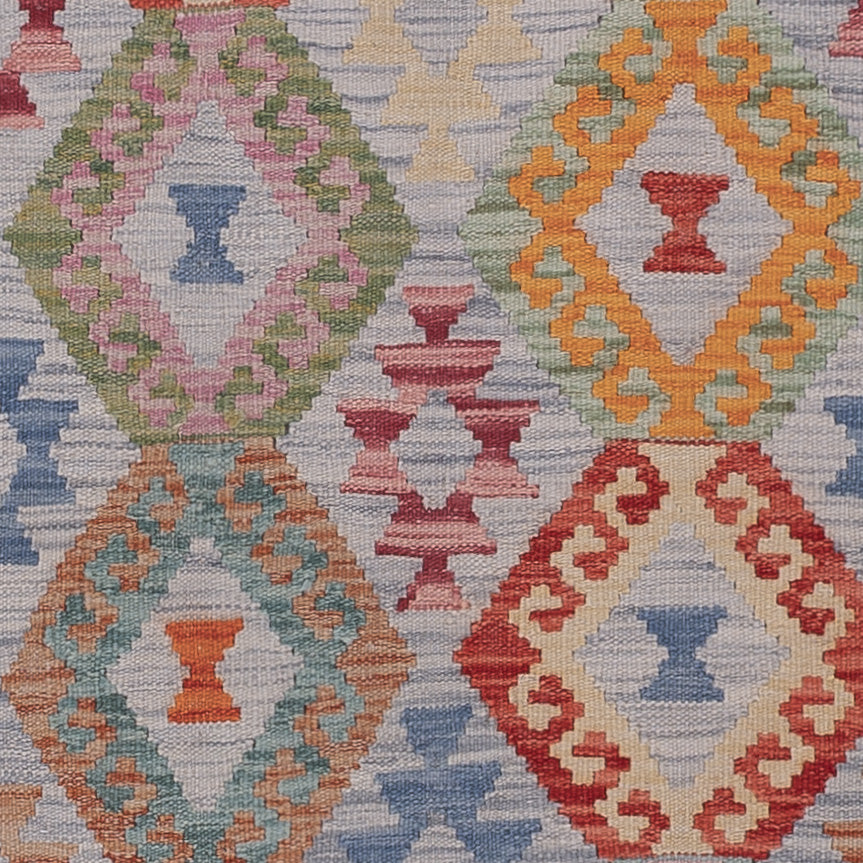 Läufer Kelim - Splash - 299 x 80 cm - mehrfarbig