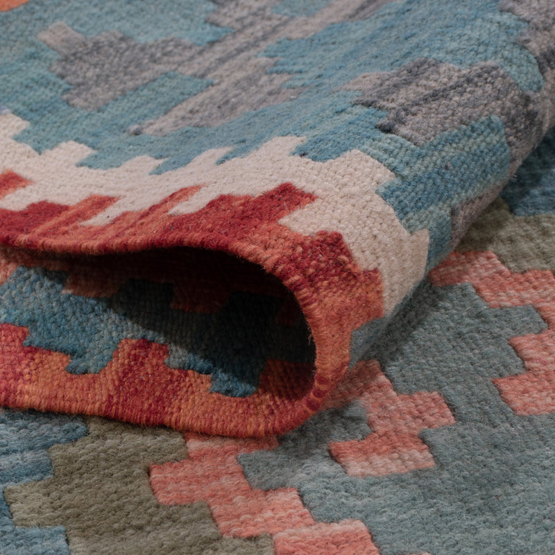 Läufer Kelim - Splash - 296 x 83 cm - mehrfarbig