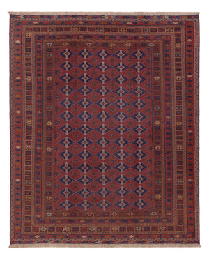 Kelim Teppich - Oriental - 194 x 156 cm - dunkelrot