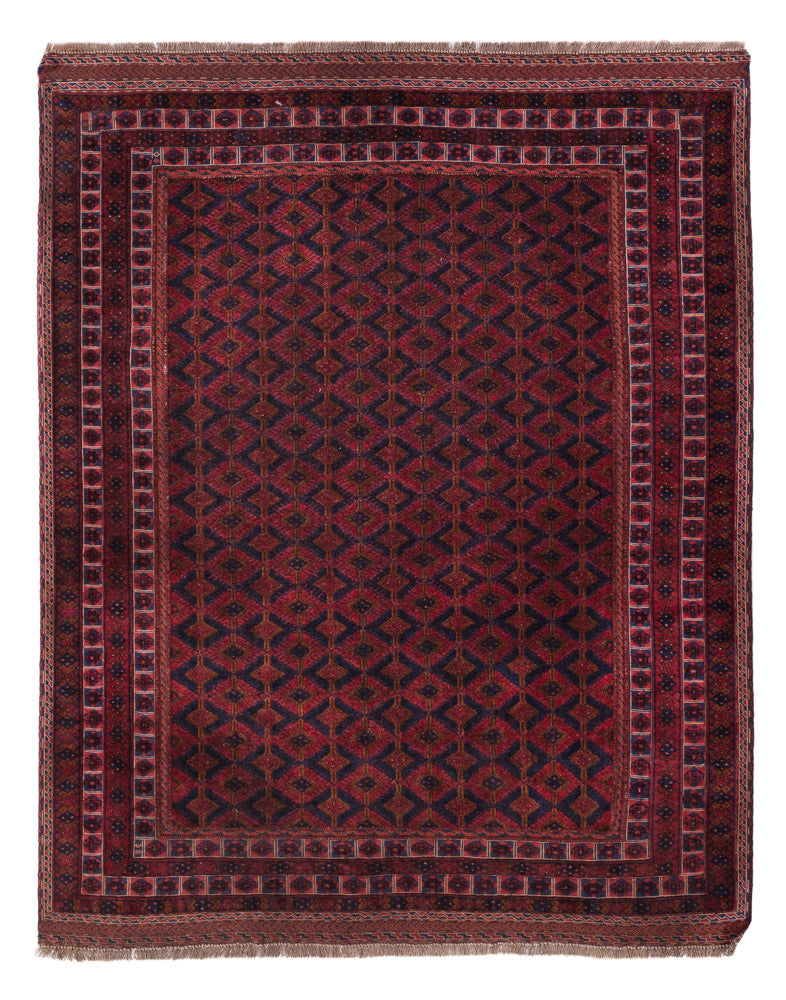 Kelim Teppich - Oriental - 190 x 152 cm - dunkelrot
