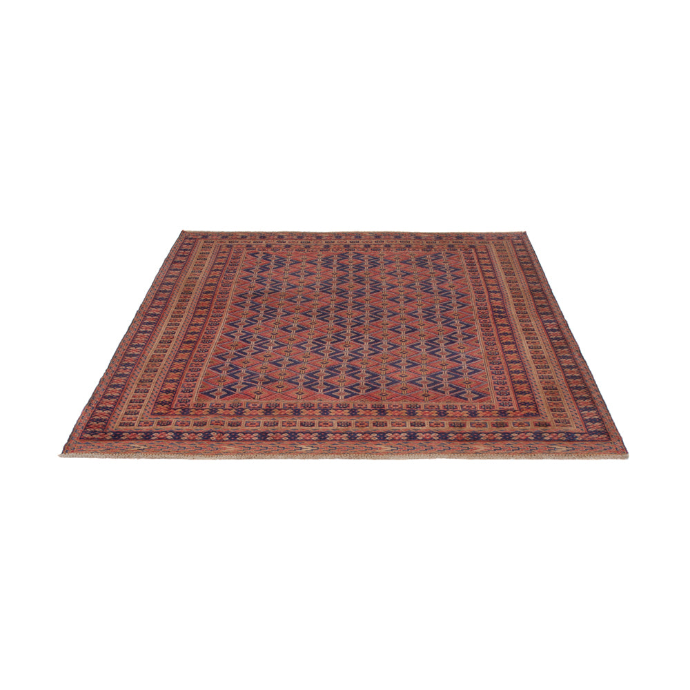 Kelim Teppich - Oriental quadratisch  - 183 x 157 cm - dunkelrot