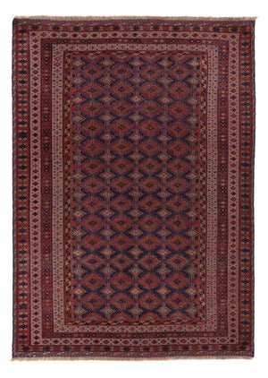 Kelim Teppich - Oriental - 206 x 145 cm - dunkelrot