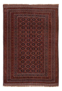 Kelim Teppich - Oriental - 207 x 140 cm - dunkelrot