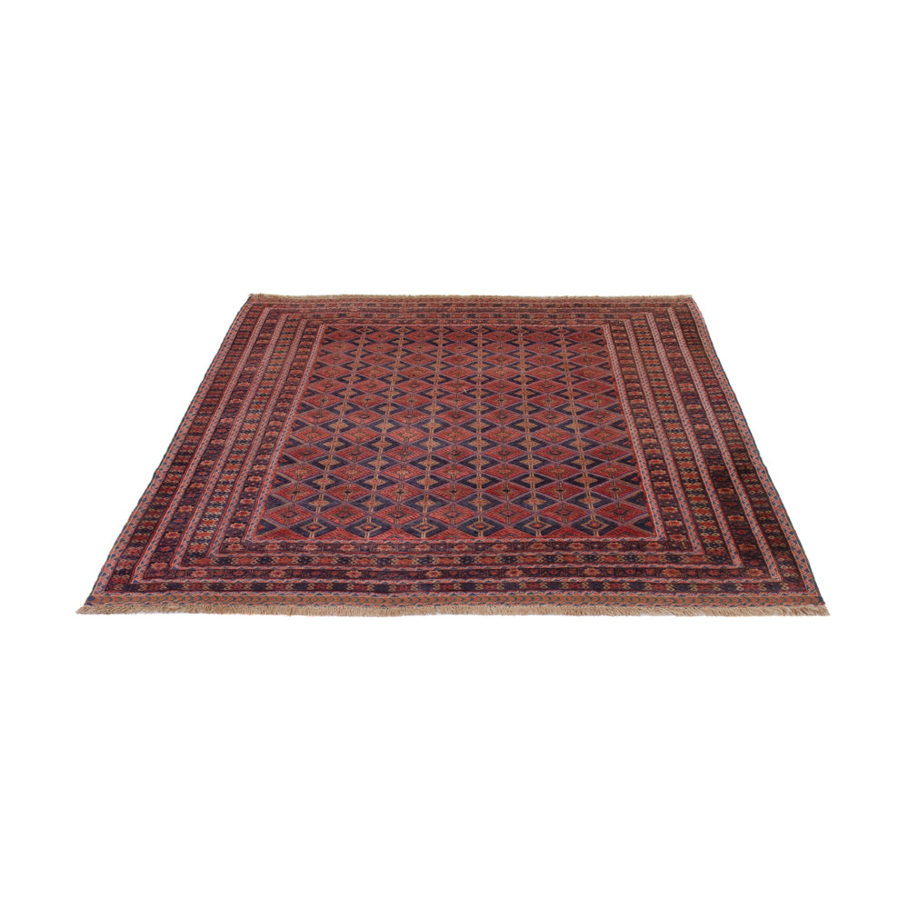 Kelim Teppich - Oriental quadratisch  - 183 x 158 cm - dunkelrot