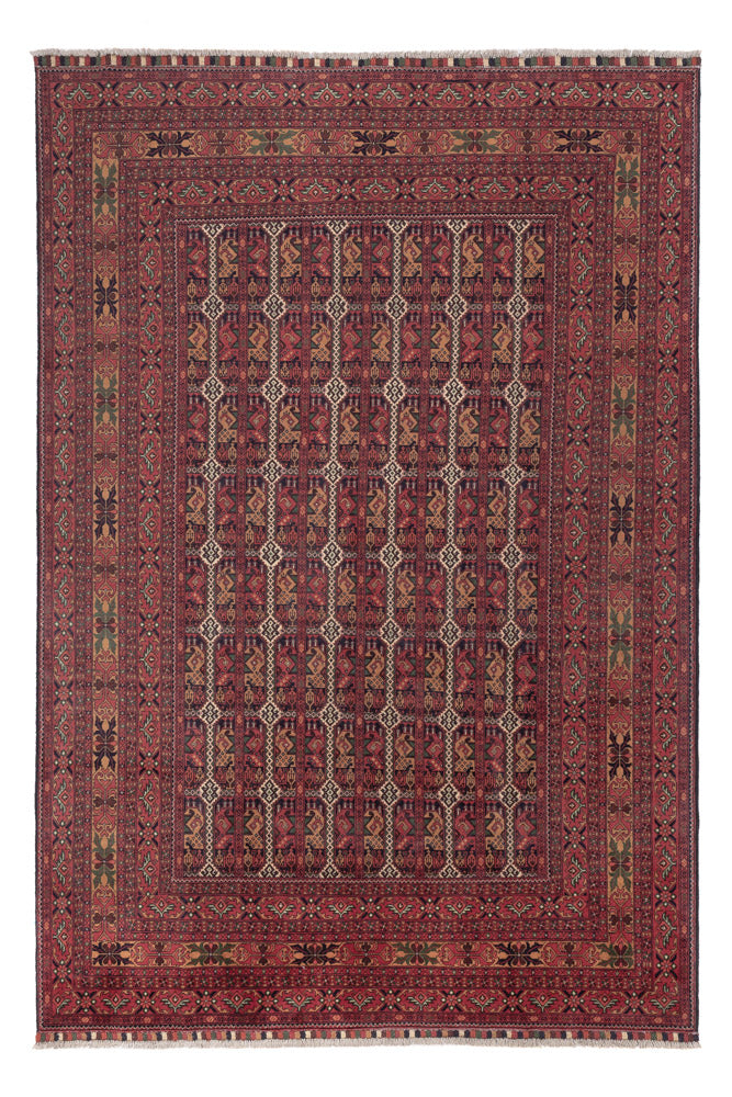 Afghan Teppich - Royal - 288 x 194 cm - dunkelrot