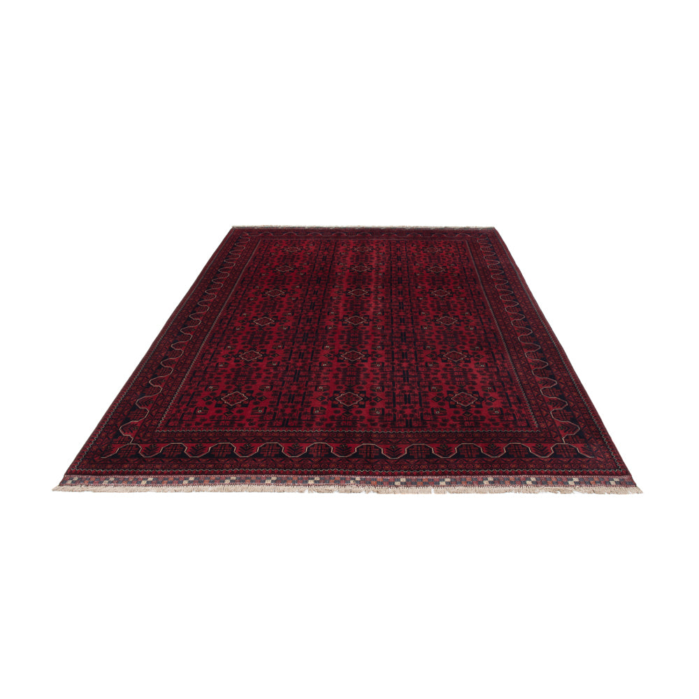 Tappeto afgano - Kunduz - 300 x 198 cm - rosso scuro