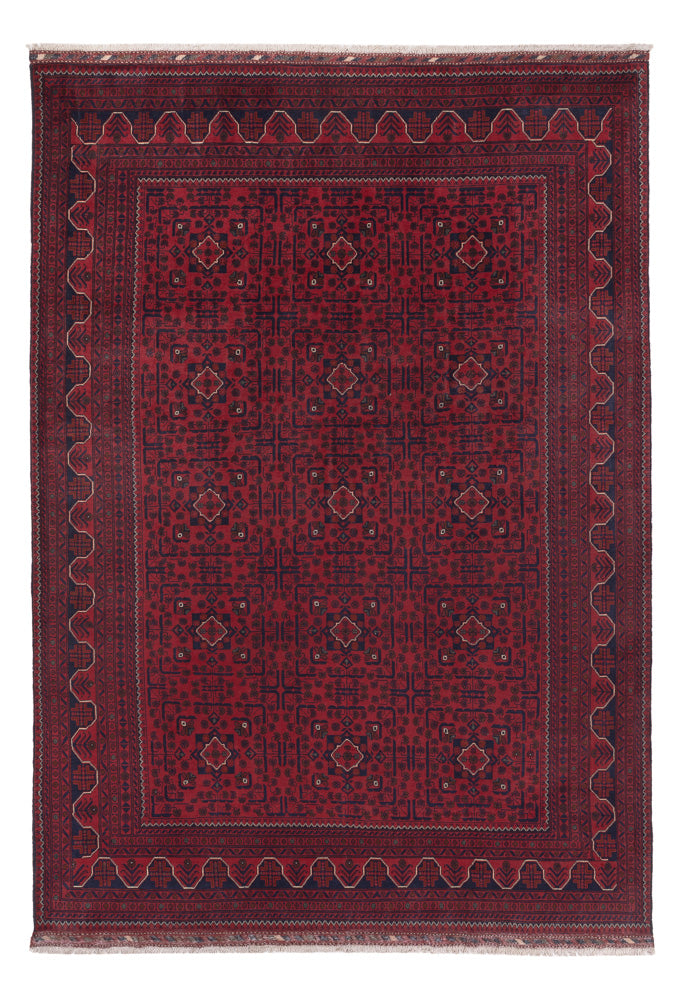 Afghan Teppich - Kunduz - 288 x 204 cm - dunkelrot