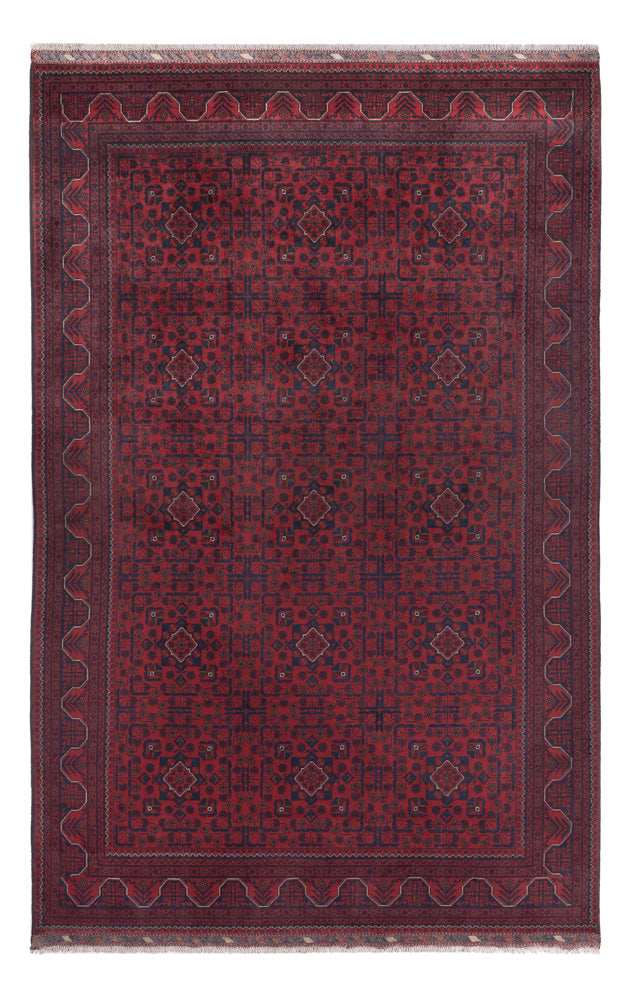 Tappeto afgano - Kunduz - 307 x 197 cm - rosso scuro