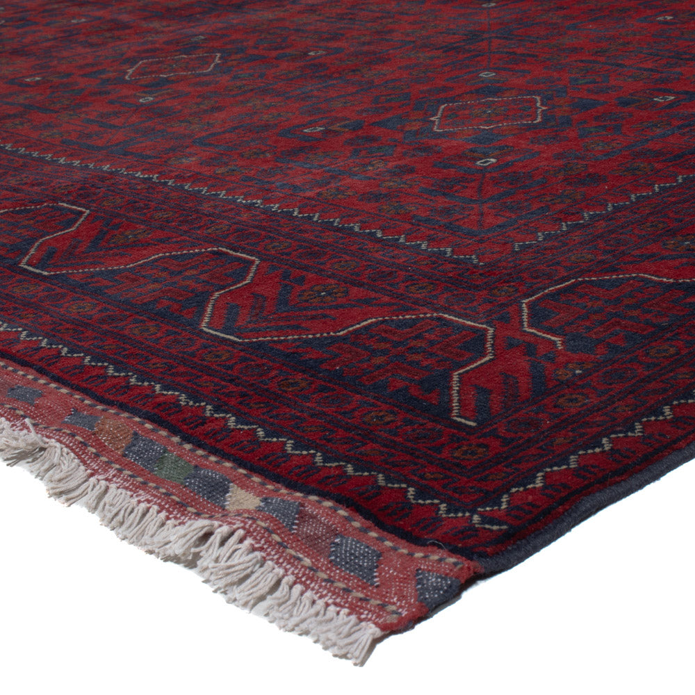 Tappeto afgano - Kunduz - 307 x 197 cm - rosso scuro