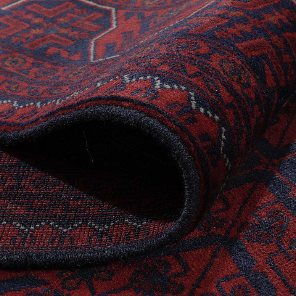 Tappeto afgano - Kunduz - 307 x 197 cm - rosso scuro