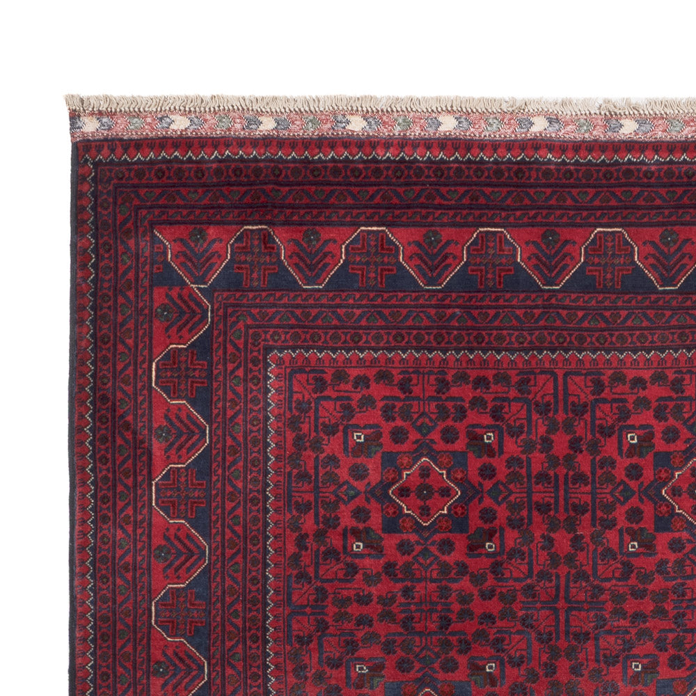 Tappeto afgano - Kunduz - 301 x 200 cm - rosso scuro