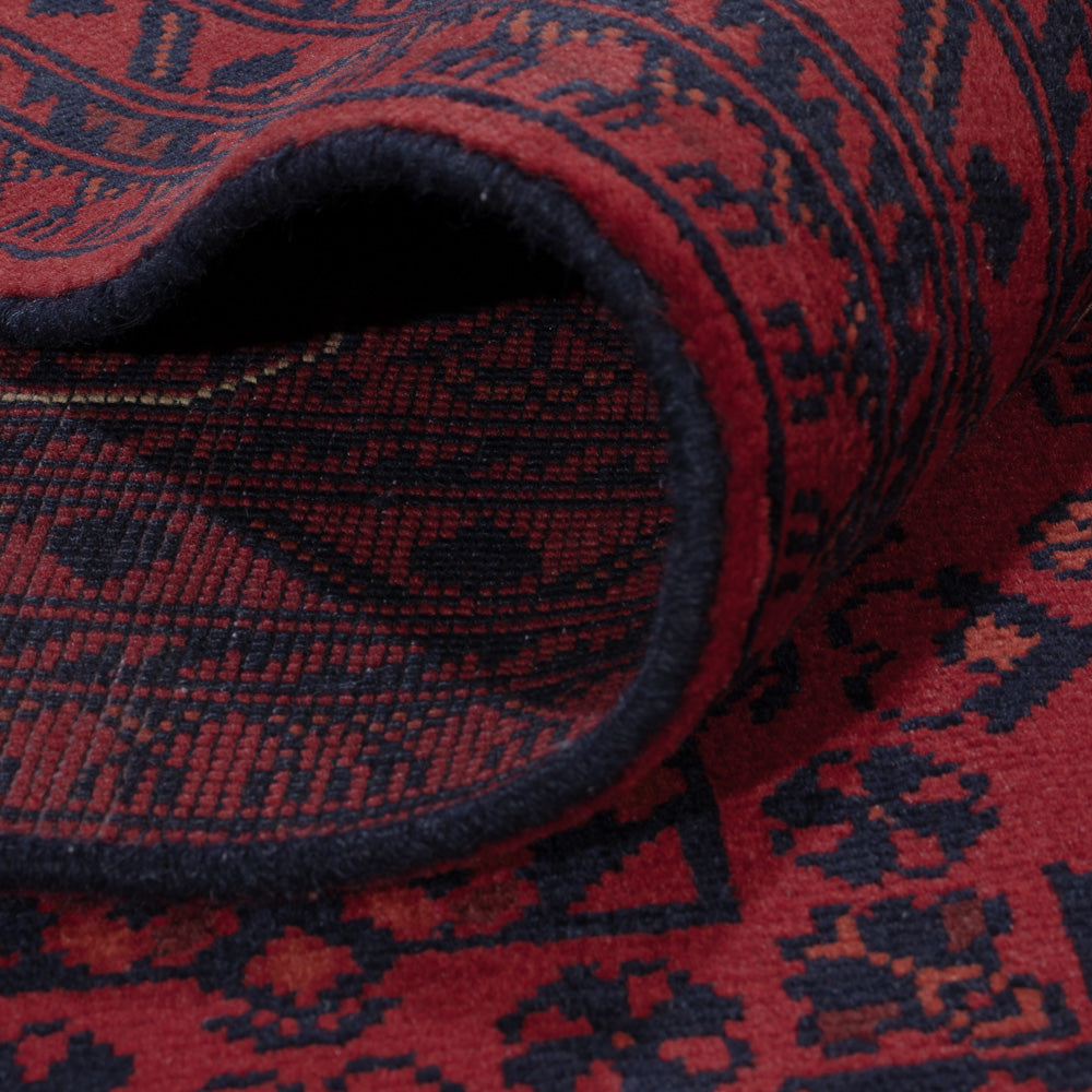 Afghan Teppich - Kunduz - 306 x 200 cm - dunkelrot