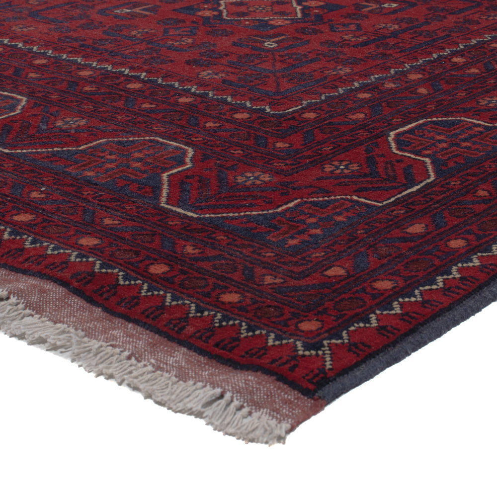 Afghan Teppich - Kunduz - 290 x 195 cm - dunkelrot