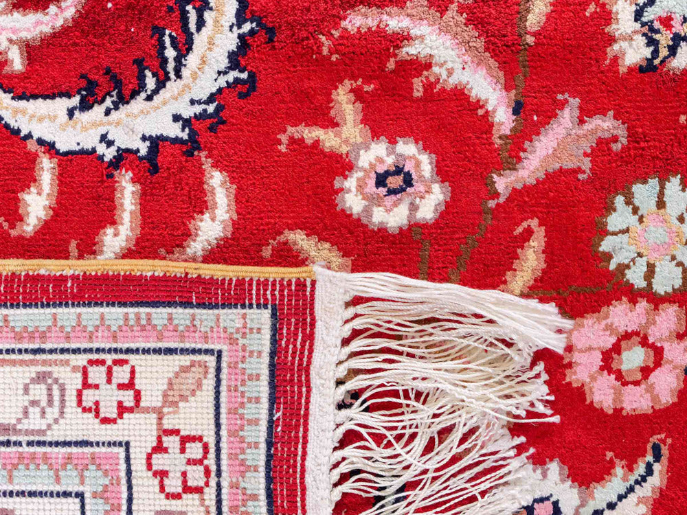 Tappeto di seta - seta cinese - 263 x 180 cm - rosso