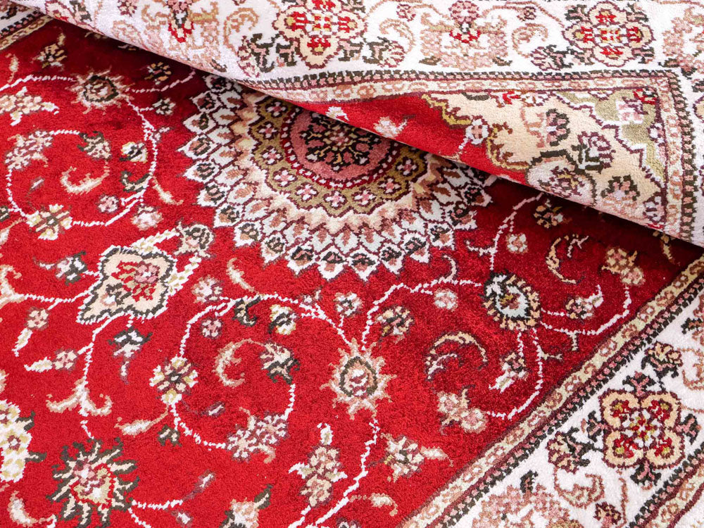 Tappeto di seta - seta cinese - 117 x 77 cm - rosso