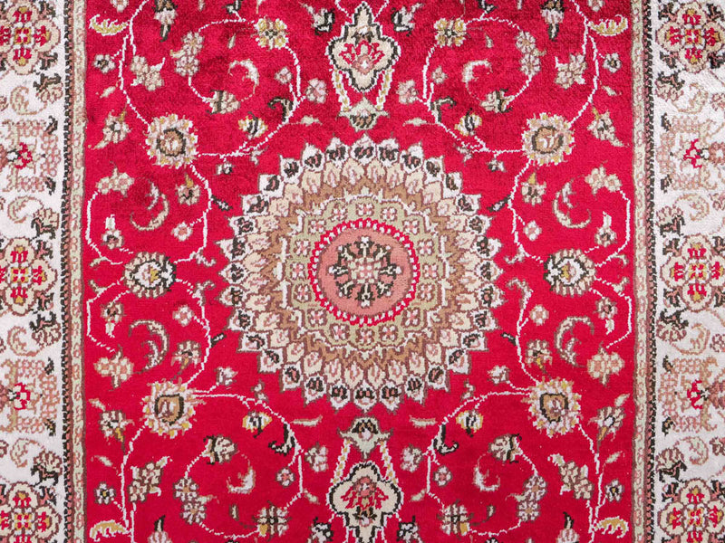 Tappeto di seta - seta cinese - 120 x 76 cm - rosso