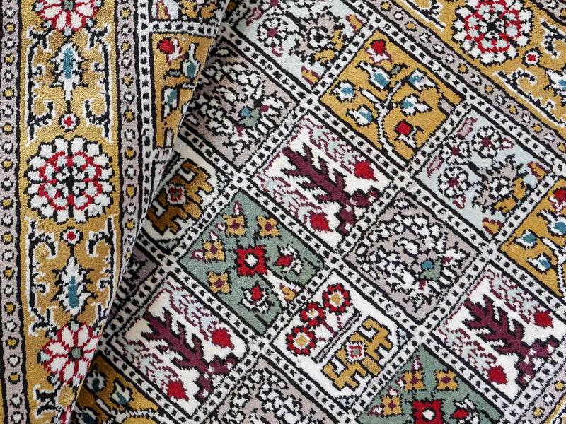 Tappeto di seta - seta cinese - 92 x 63 cm - multicolore