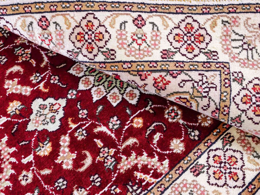 Seidenteppich - China Seide - 90 x 63 cm - dunkelblau