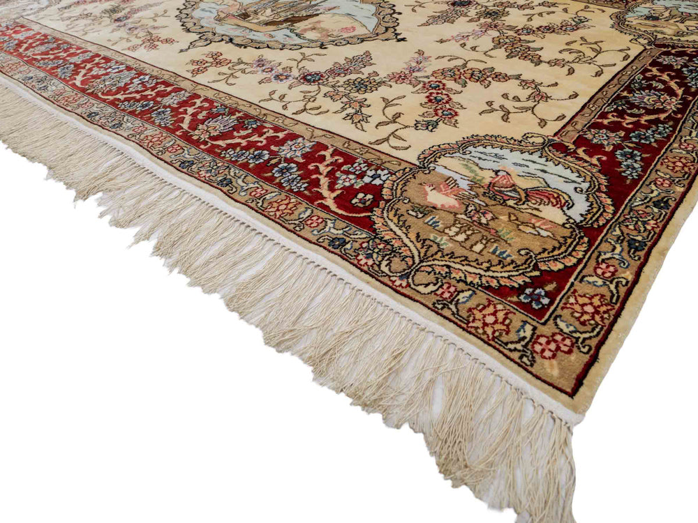 Seidenteppich - China Seide - 153 x 95 cm - hellbeige