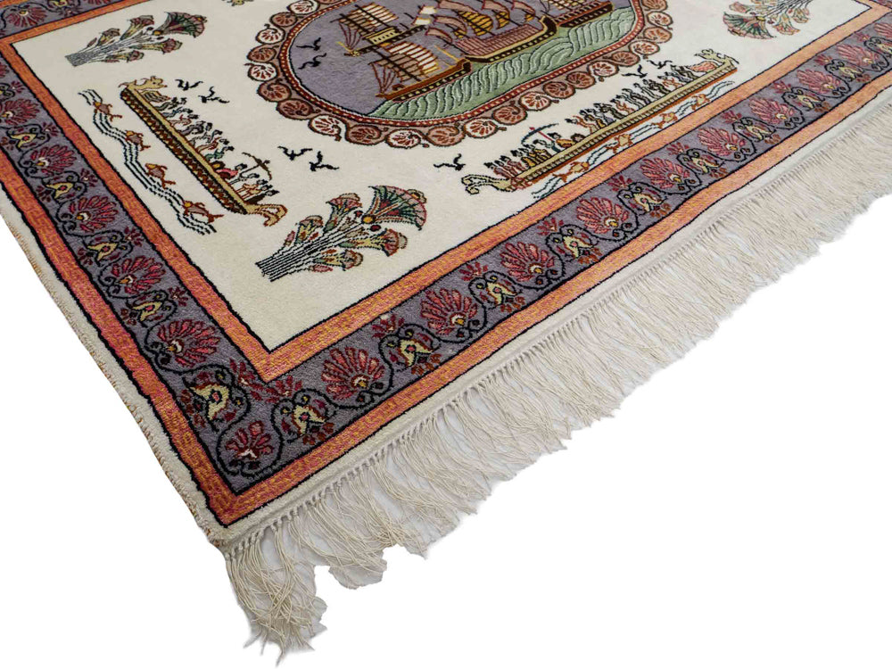 Seta cinese Tappeto 123x91cm - Tappeto orientale