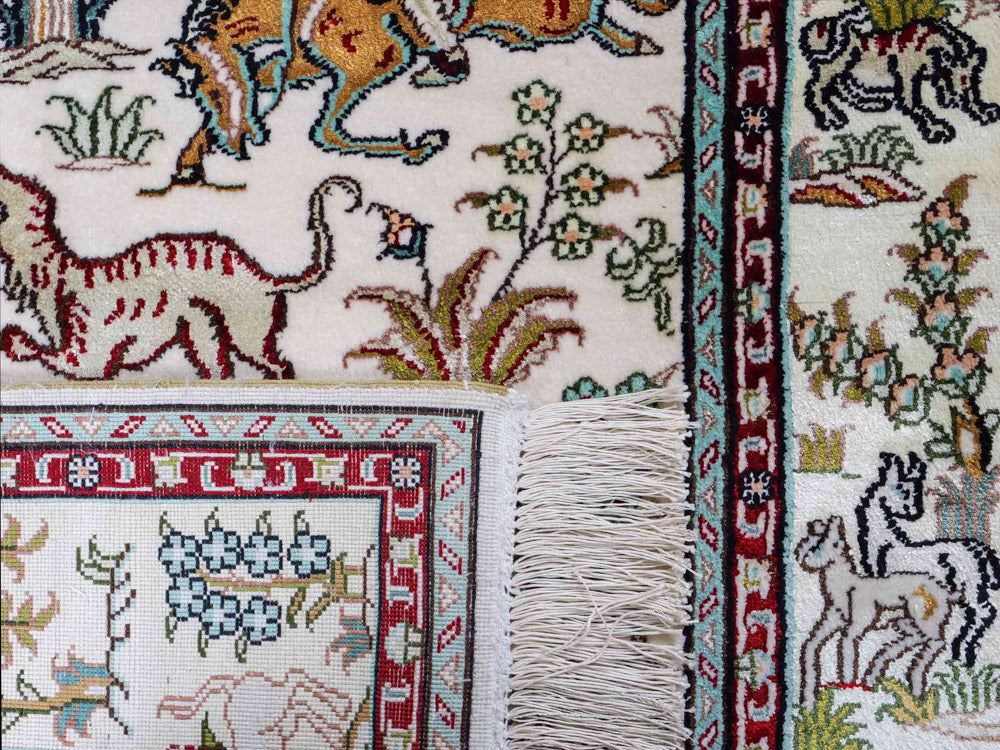 Seidenteppich - China Seide - 150 x 88 cm - beige