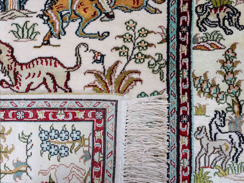 Seidenteppich - China Seide - 150 x 88 cm - beige