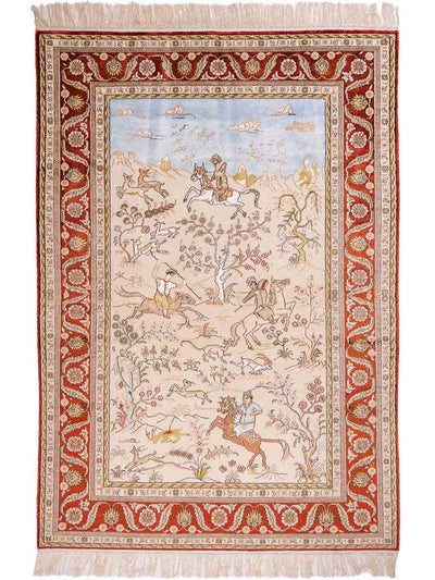 Seta cinese Tappeto 123x178cm - Tappeto orientale