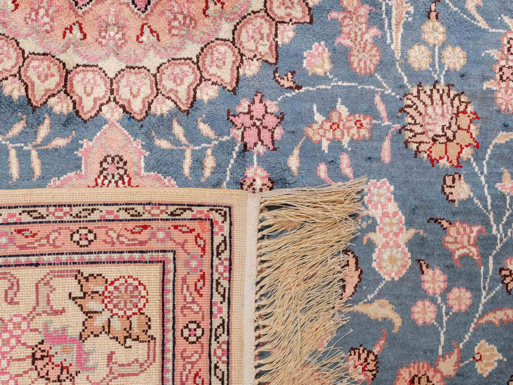 Seidenteppich - China Seide - 192 x 123 cm - blau