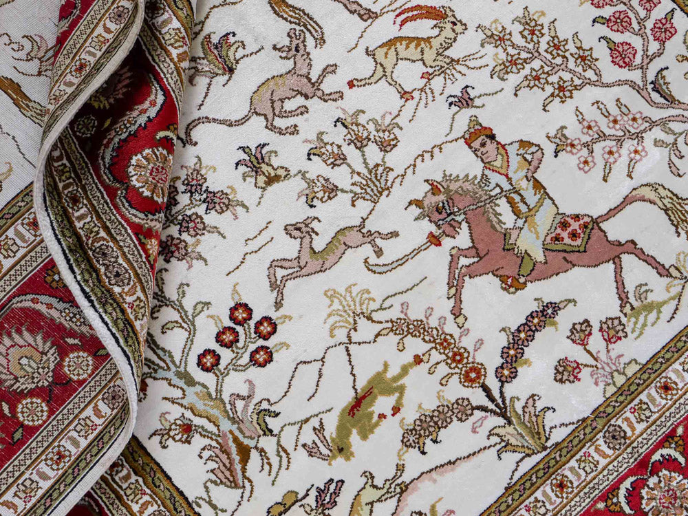 Seidenteppich - China Seide - 184 x 125 cm - beige