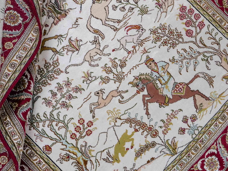 Seidenteppich - China Seide - 180 x 123 cm - beige