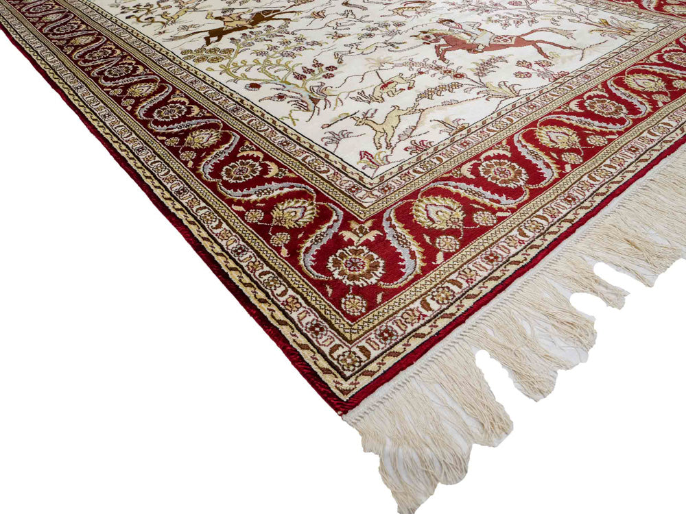 Seidenteppich - China Seide - 185 x 124 cm - beige