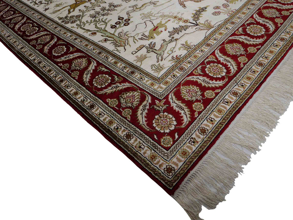 Seidenteppich - China Seide - 183 x 126 cm - beige