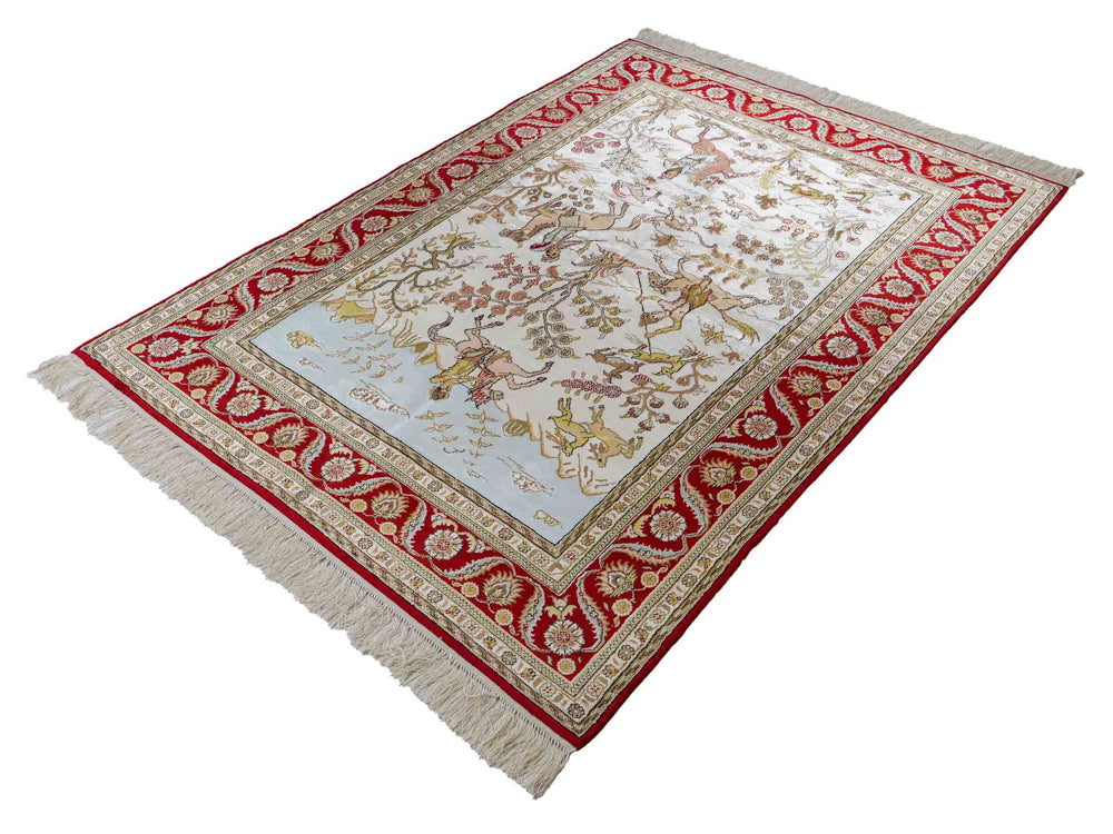 Seidenteppich - China Seide - 176 x 124 cm - beige