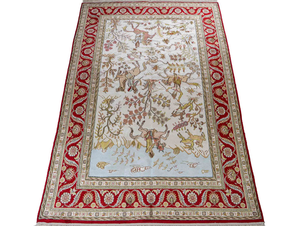 Seidenteppich - China Seide - 176 x 124 cm - beige