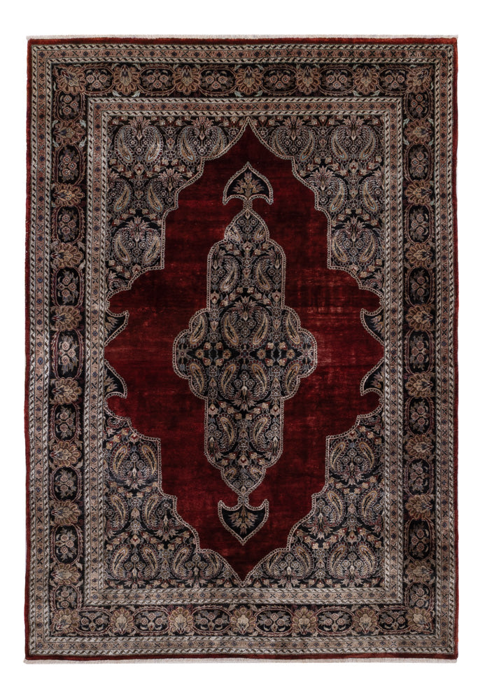 Tappeto di seta - Kayseri - 187 x 123 cm - rosso scuro