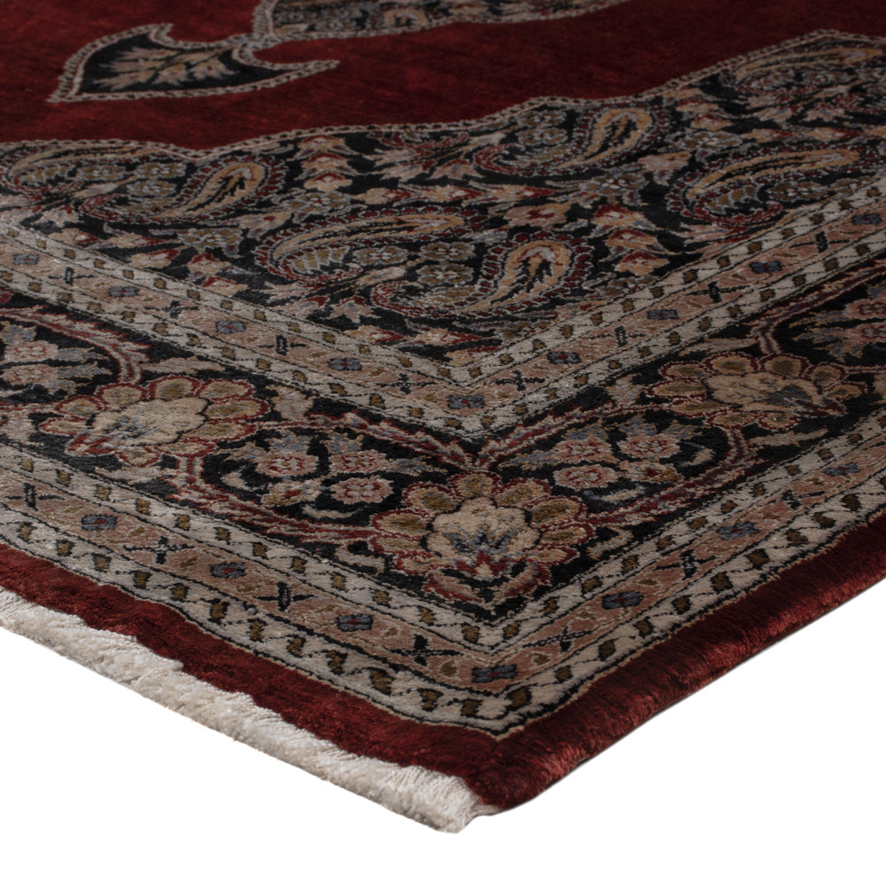 Tappeto di seta - Kayseri - 187 x 123 cm - rosso scuro